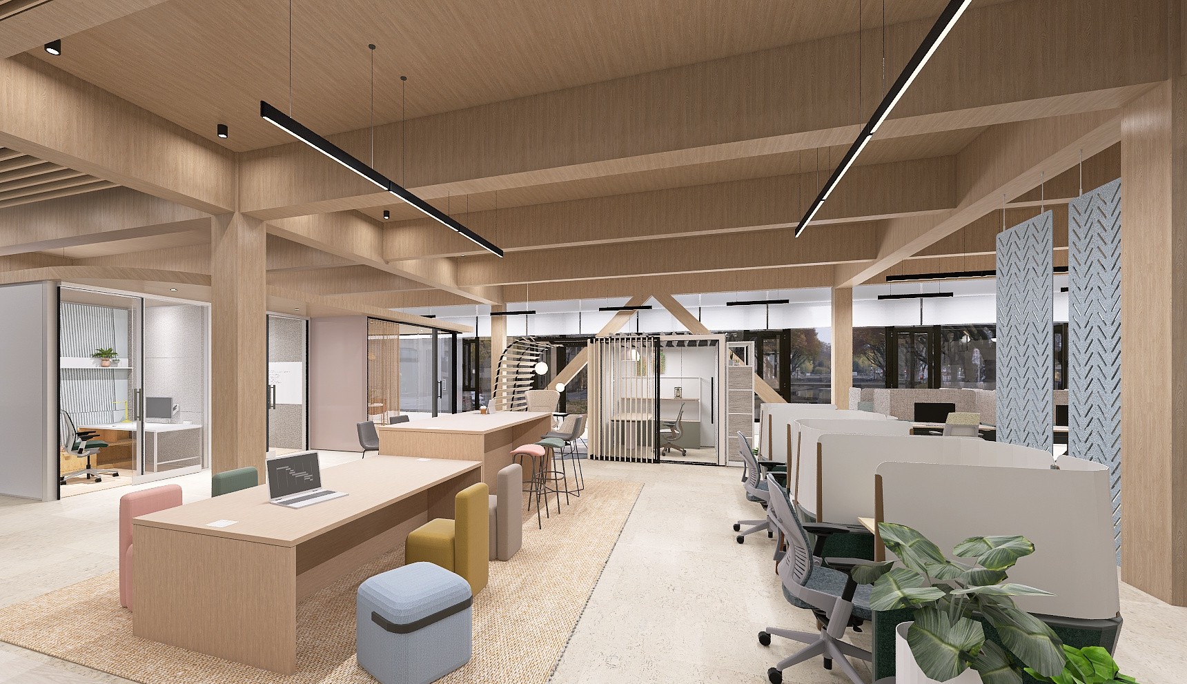 Office collaboration zone design — Toronto