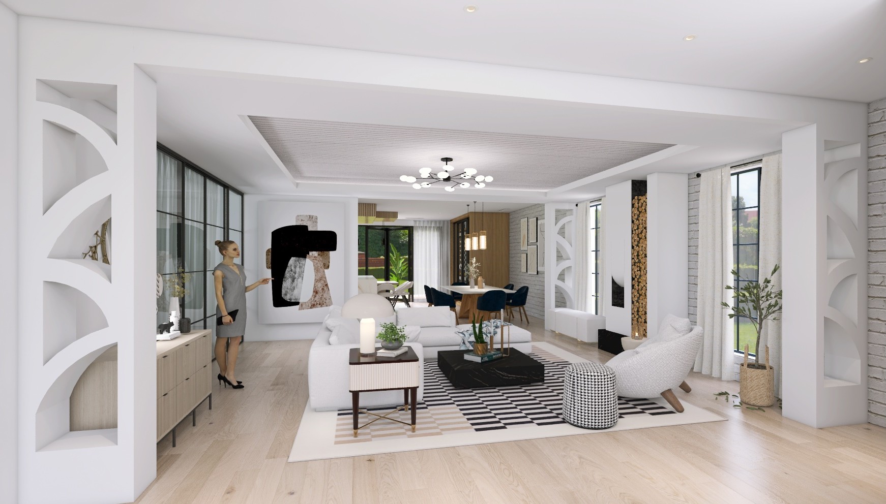 Residential living room design — Sorauren Residence Toronto
